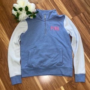 PINK Pullover 1/4 Zip Sweatshirt